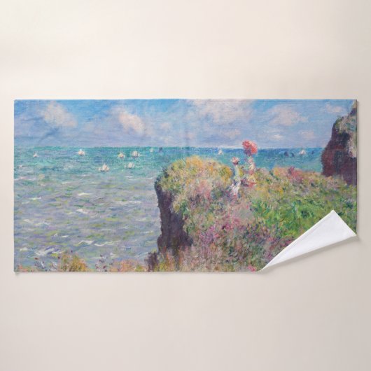 Claude Monet - Cliff Walk in Pourville Bad Handdoek (Badhanddoek)