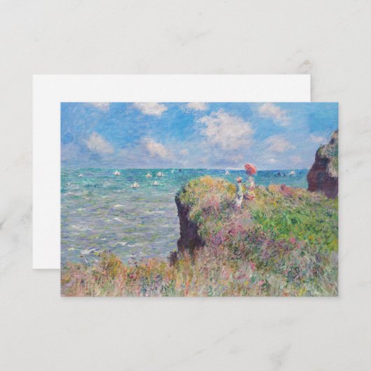 Claude Monet - Cliff Walk in Pourville Bedankkaart (Voorkant / Achterkant)