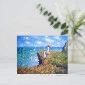 Claude Monet: Cliff Walk in Pourville Briefkaart (Staand voorkant)