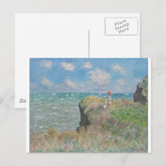Claude Monet - Cliff Walk in Pourville Briefkaart (Voorkant / Achterkant)