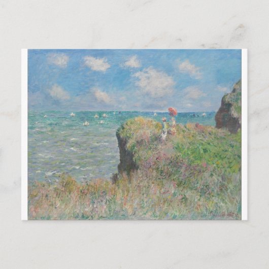 Claude Monet - Cliff Walk in Pourville Briefkaart (Voorkant)