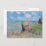 Claude Monet - Cliff Walk in Pourville Briefkaart<br><div class="desc">Cliff Walk at Pourville / Promenade sur la falaise,  Pourville - Claude Monet,  1882</div>