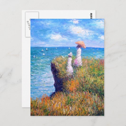 Claude Monet Cliff Walk in Pourville Briefkaart (Voorkant / Achterkant)