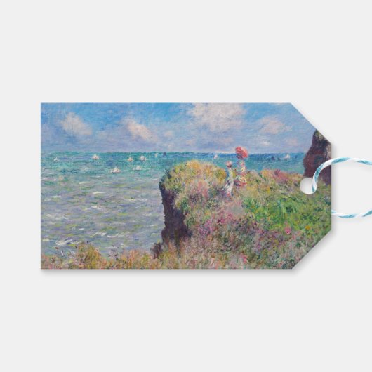 Claude Monet - Cliff Walk in Pourville Cadeaulabel (Voorkant (Horizontaal))