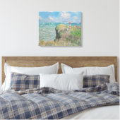 Claude Monet - Cliff Walk in Pourville Canvas Afdruk (Insitu (Slaapkamer))