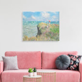 Claude Monet - Cliff Walk in Pourville Canvas Afdruk (Insitu (Woonkamer))