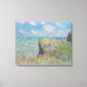  Claude Monet Cliff Walk in Pourville Canvas Afdruk (Voorkant)