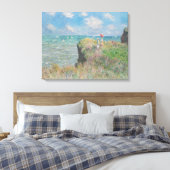 Claude Monet Cliff Walk in Pourville Canvas Afdruk (Insitu (Slaapkamer))