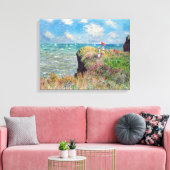 Claude Monet Cliff Walk in Pourville Canvas Afdruk (Insitu (Woonkamer))