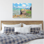 Claude Monet Cliff Walk in Pourville Canvas Afdruk (Insitu (Slaapkamer))