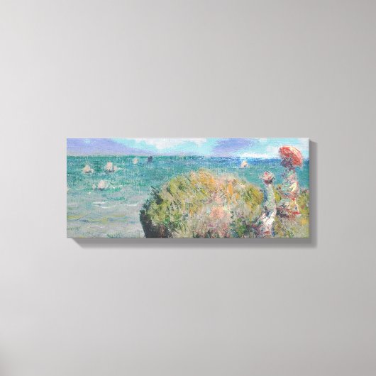 Claude Monet: Cliff Walk in Pourville Canvas Afdruk (Voorkant)