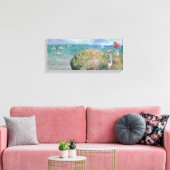 Claude Monet: Cliff Walk in Pourville Canvas Afdruk (Insitu (Woonkamer))