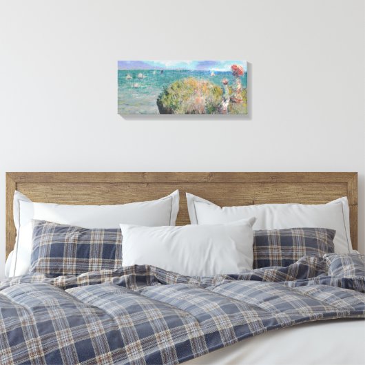 Claude Monet: Cliff Walk in Pourville Canvas Afdruk (Insitu (Slaapkamer))