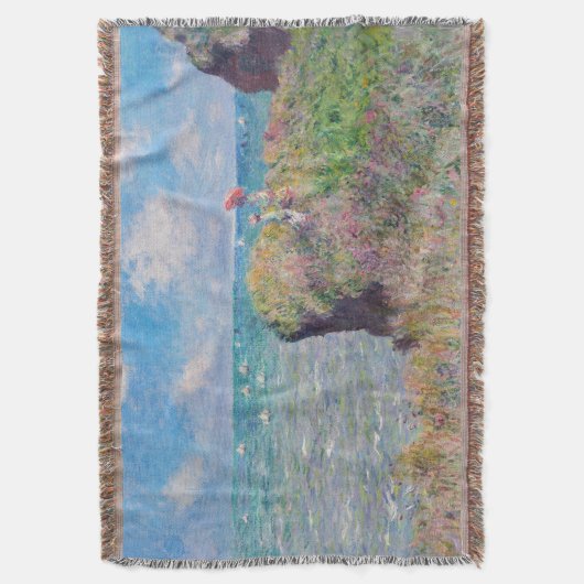 Claude Monet - Cliff Walk in Pourville Deken (Voorkant Verticaal)