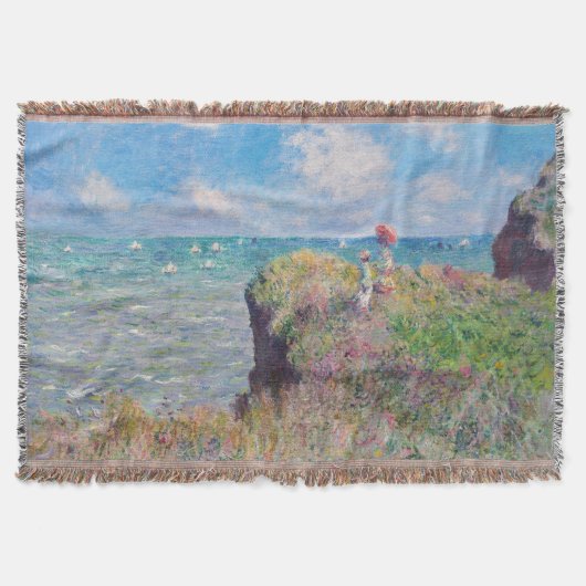 Claude Monet - Cliff Walk in Pourville Deken (Voorkant)