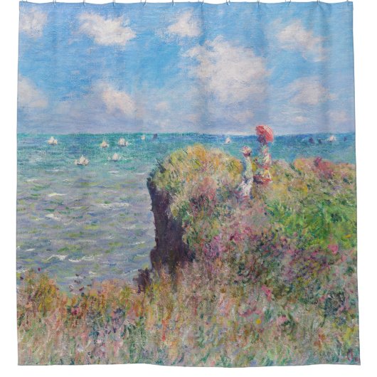 Claude Monet - Cliff Walk in Pourville Douchegordijn (Voorkant)