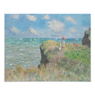 Claude Monet - Cliff Walk in Pourville Foto Afdruk