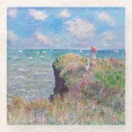 Claude Monet - Cliff Walk in Pourville Glazen Onderzetter