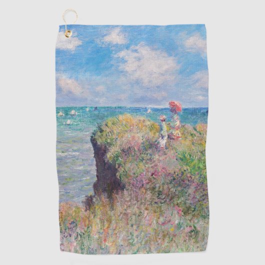 Claude Monet - Cliff Walk in Pourville Golfhanddoek (Voorkant)