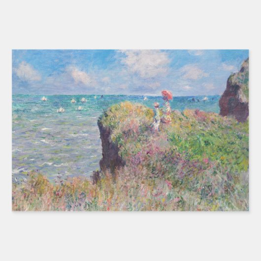 Claude Monet - Cliff Walk in Pourville Inpakpapier Vel (Voorkant 2)