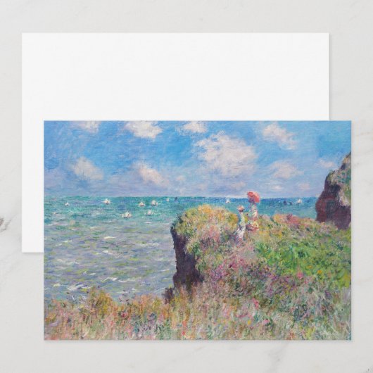 Claude Monet - Cliff Walk in Pourville Kaart (Voorkant / Achterkant)