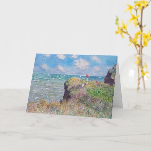 Claude Monet - Cliff Walk in Pourville Kaart (Gele Bloem)
