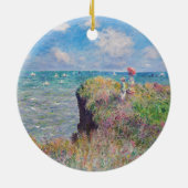 Claude Monet - Cliff Walk in Pourville Keramisch Ornament (Achterkant)