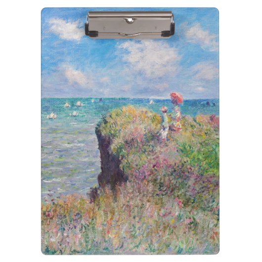 Claude Monet - Cliff Walk in Pourville Klembord (Voorkant)
