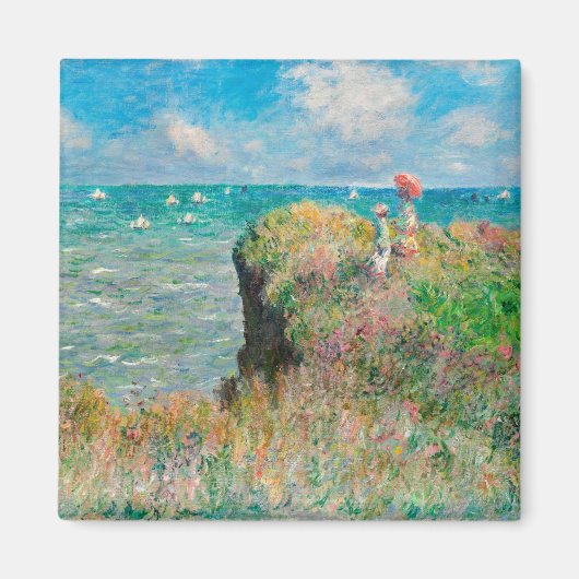 Claude Monet-Cliff Walk in Pourville Magneet (Voorkant)