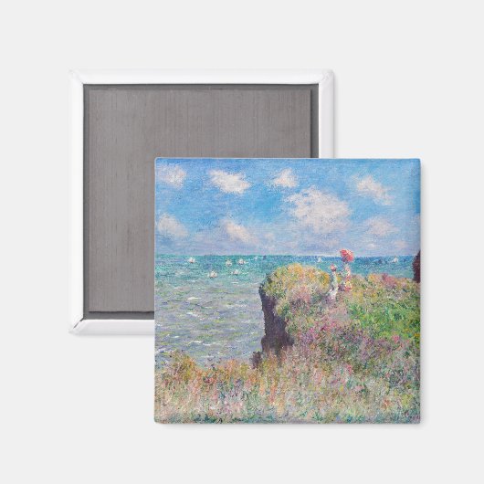 Claude Monet - Cliff Walk in Pourville Magneet (Voorkant / Achterkant)