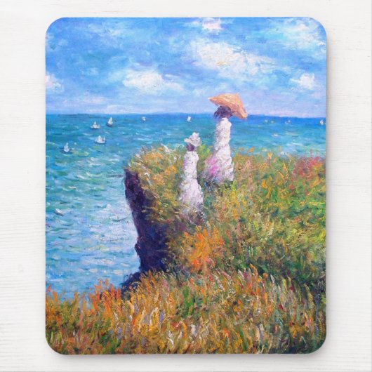 Claude Monet Cliff Walk in Pourville Muismat (Voorkant)