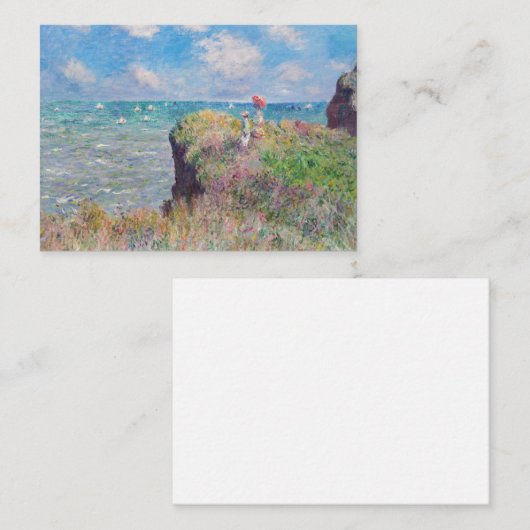 Claude Monet - Cliff Walk in Pourville Notitiekaartje (Voorkant / Achterkant)