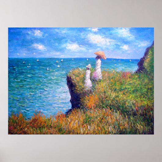 Claude Monet: Cliff Walk in Pourville Poster (Voorkant)