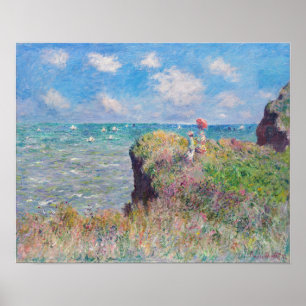 Claude Monet - Cliff Walk in Pourville Poster