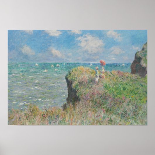 Claude Monet - Cliff Walk in Pourville Poster (Voorkant)