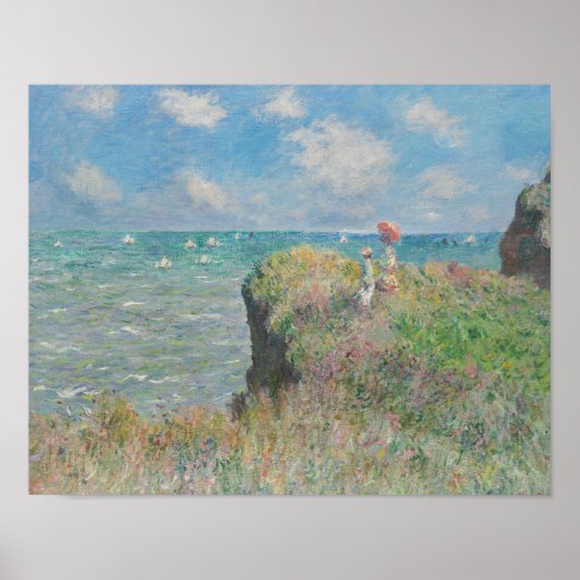 Claude Monet - Cliff Walk in Pourville Poster (Voorkant)