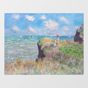 Claude Monet - Cliff Walk in Pourville Raamsticker