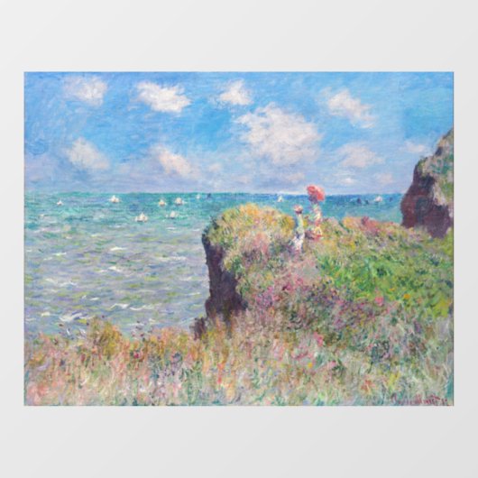 Claude Monet - Cliff Walk in Pourville Raamsticker (Vel)