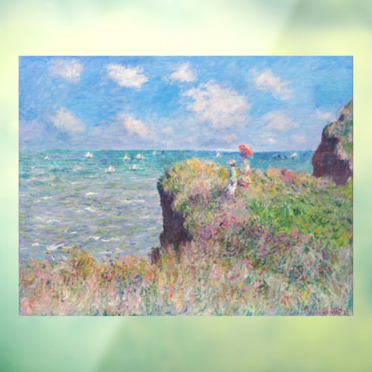 Claude Monet - Cliff Walk in Pourville Raamsticker (Vel 3)