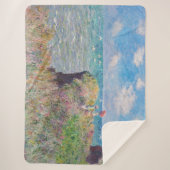 Claude Monet - Cliff Walk in Pourville Sherpa Deken (Voorkant)