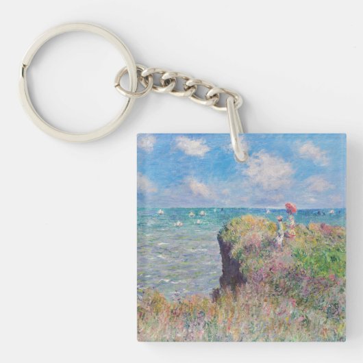 Claude Monet - Cliff Walk in Pourville Sleutelhanger (Voorkant)