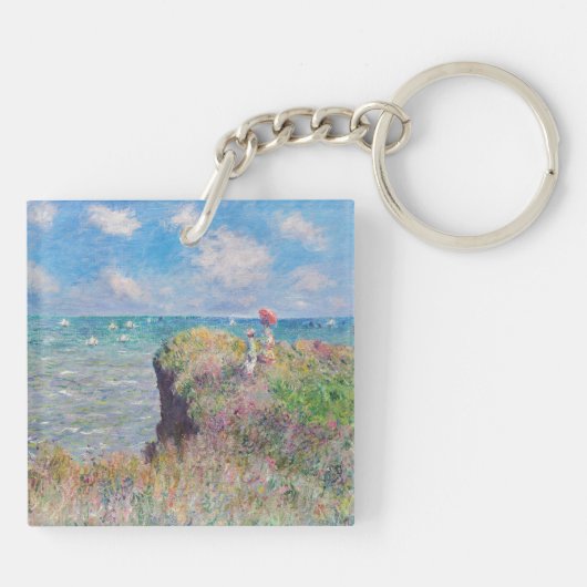 Claude Monet - Cliff Walk in Pourville Sleutelhanger (Achterkant)