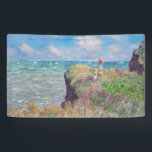 Claude Monet - Cliff Walk in Pourville Spandoek<br><div class="desc">Cliff Walk at Pourville / Promenade sur la falaise,  Pourville - Claude Monet,  1882</div>