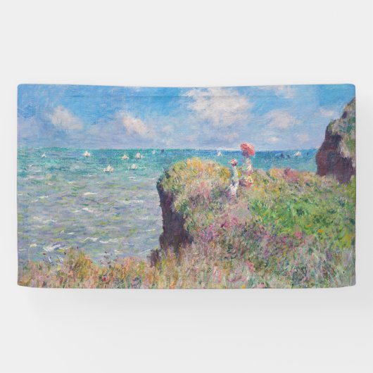 Claude Monet - Cliff Walk in Pourville Spandoek (Horizontaal)