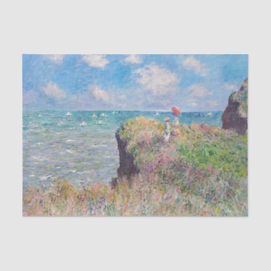 Claude Monet - Cliff Walk in Pourville Tissuepapier (Voorkant)