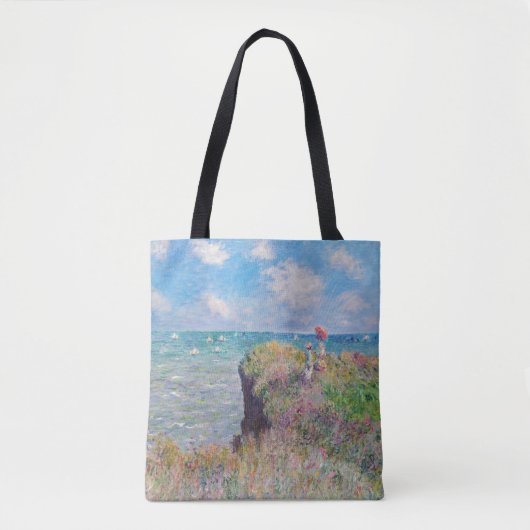 Claude Monet - Cliff Walk in Pourville Tote Bag (Voorkant)