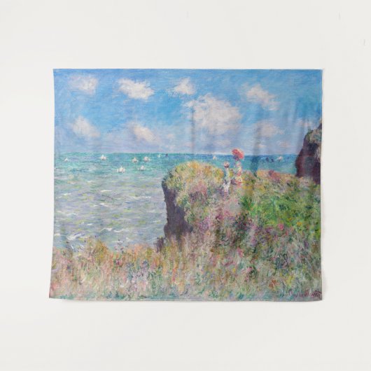 Claude Monet - Cliff Walk in Pourville Wandkleed (Voorkant (horizontaal))