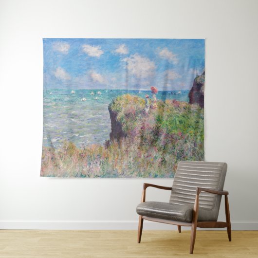Claude Monet - Cliff Walk in Pourville Wandkleed (In Situ (horizontaal))
