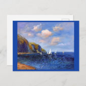 Claude Monet, Cliffs and Sailships te Pourville Briefkaart (Voorkant / Achterkant)
