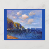 Claude Monet, Cliffs and Sailships te Pourville Briefkaart (Voorkant)